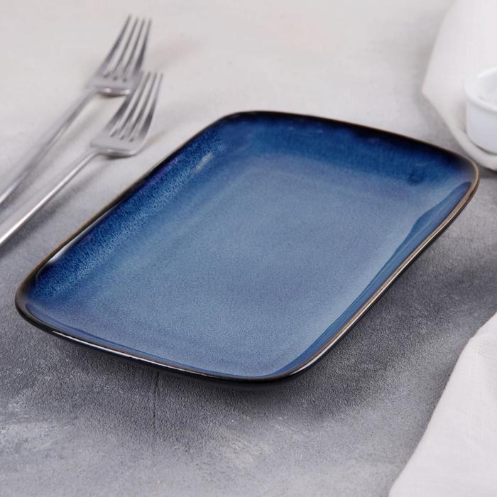 Блюдо керамическое прямоугольное «Лунная тропа», 24×15 см Блюдо керамическое прямоугольное «Лунная тропа», 24×15 см