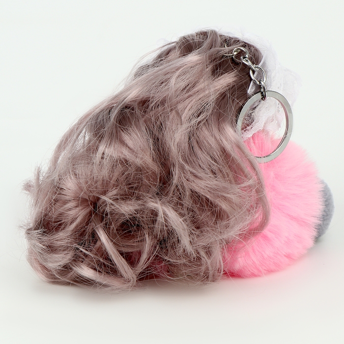 Мягкая игрушка &laquo;Куколка модница&raquo; на брелоке, 16 см, цвет розовый