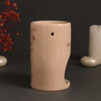 Аромалампа керамика "Я это отпускаю" бежевая 7,2х7,2х11,6 см Аромалампа керамика "Я это отпускаю" бежевая 7,2х7,2х11,6 см