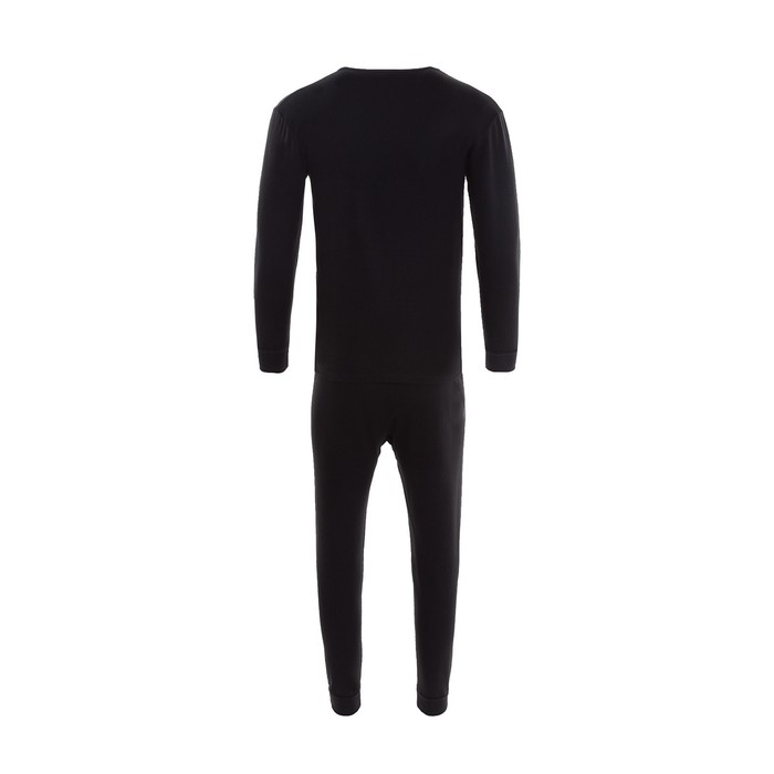 Термобельё мужское НАЧЁС (лонгслив/брюки), цвет чёрный, размер 56