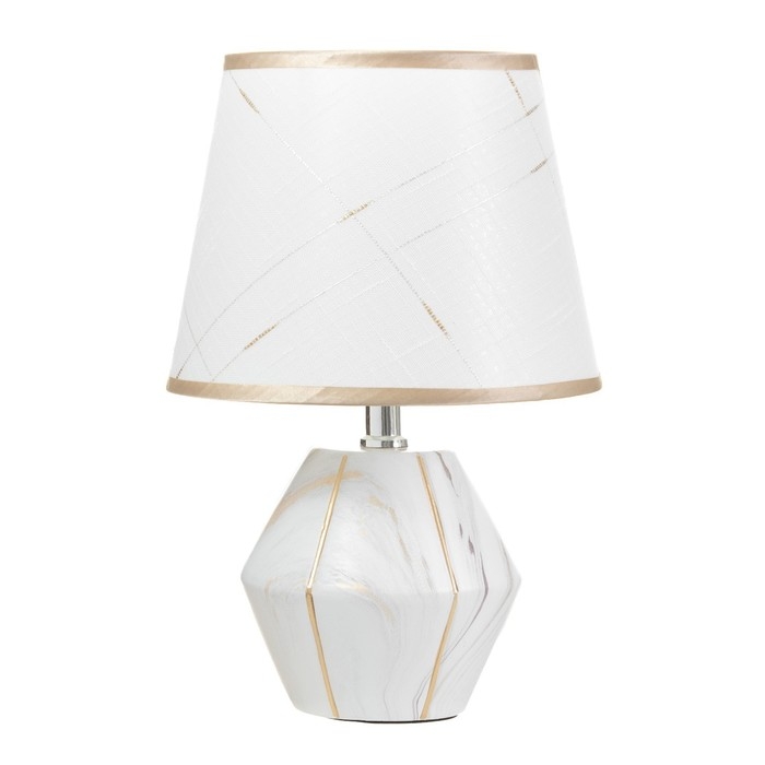 Настольная лампа "Амандин" E14 40Вт белый-золото 23х23х35 см RISALUX