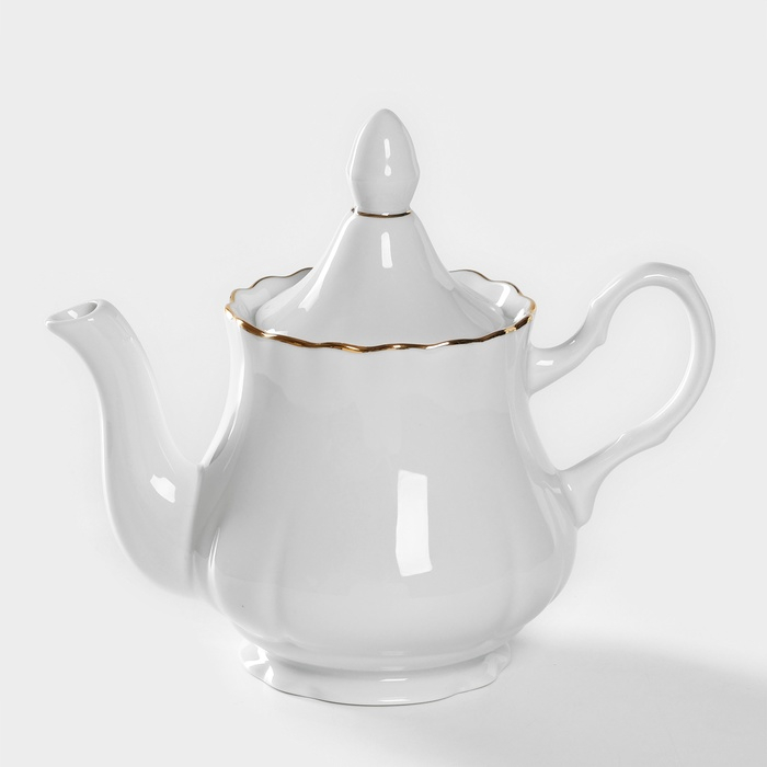 Чайник фарфоровый «Романс», 800 мл, цвет белый Чайник фарфоровый «Романс», 800 мл, цвет белый