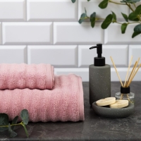 Полотенце махровое Этель "Waves" розовый, 30х60 см, 100% хлопок, 460 гр/м2 Полотенце махровое Этель "Waves" розовый, 30х60 см, 100% хлопок, 460 гр/м2