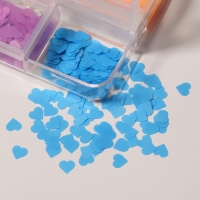 Пайетки для декора ногтей «Сердечки NEON», разноцветные Пайетки для декора ногтей «Сердечки NEON», разноцветные