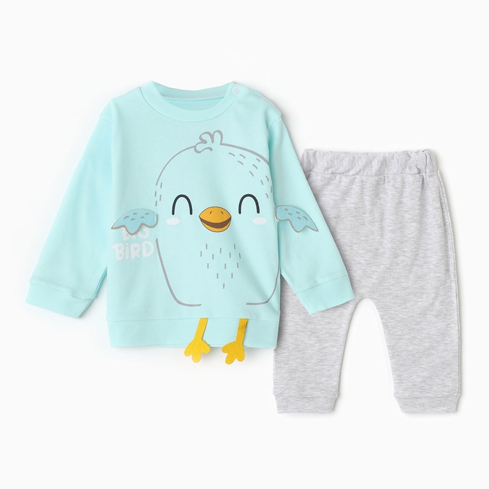 Комплект детский, цвет мята, рост 62 см