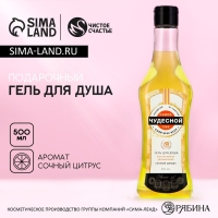 Гель для душа во флаконе мартини &laquo;Чудесной тебе!&raquo;, 500 мл, аромат сочного цитруса, Новый Год