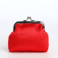 Кошелёк женский на фермуаре, цвет красный