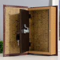 Сейф дерево книга кожзам "Атлас Мира"21х13х5 см