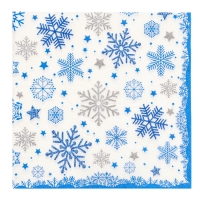 Салфетки бумажные &laquo;Снежинки&raquo;, 33х33 см, набор 20 шт.