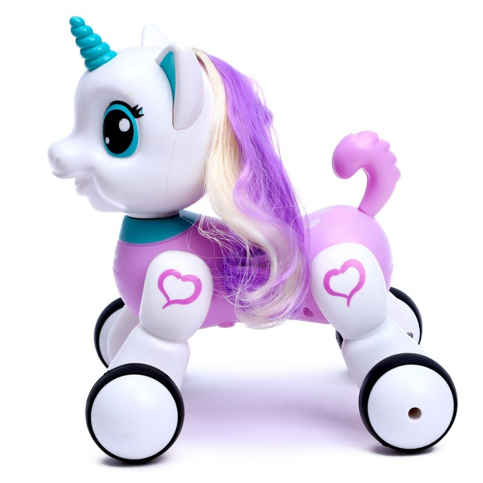 Робот единорог &laquo;Мой любимый питомец&raquo; IQ BOT, на пульте управления, интерактивный: звук, сенсорный, на аккумуляторе, фиолетовый