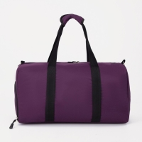 Сумка спортивная женская на молнии, отдел для обуви, наружный карман, средний размер, цвет фиолетовый