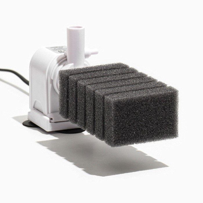 Губка прямоугольная для фильтра турбо № 2, 6 х 4 х 11 см, серая Губка прямоугольная для фильтра турбо № 2, 6 х 4 х 11 см, серая