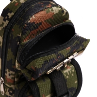 Пенал школьный "Рюкзачок-милитари", на молнии, 2 отделения, МИКС Пенал школьный "Рюкзачок-милитари", на молнии, 2 отделения, МИКС