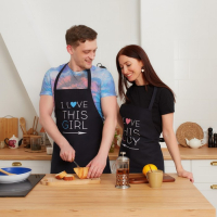 Фартук Этель I Love this girl 60х70 см, 100% хлопок, репс 210 г/м2 Фартук Этель I Love this girl 60х70 см, 100% хлопок, репс 210 г/м2