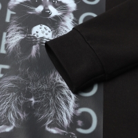 Толстовка детская MINAKU: Exclusive print, цвет чёрный, рост 128 см