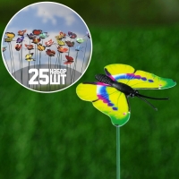 Штекер "Бабочка Шарлин" 3х4см/30см, набор 25шт, МИКС Штекер "Бабочка Шарлин" 3х4см/30см, набор 25шт, МИКС