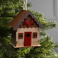 Подвеска световая "Дом охотника", 9х5.5х10 см, 1 LED, AG10x3 (в компл.), свечение тёплое белое Подвеска световая "Дом охотника", 9х5.5х10 см, 1 LED, AG10x3 (в компл.), свечение тёплое белое