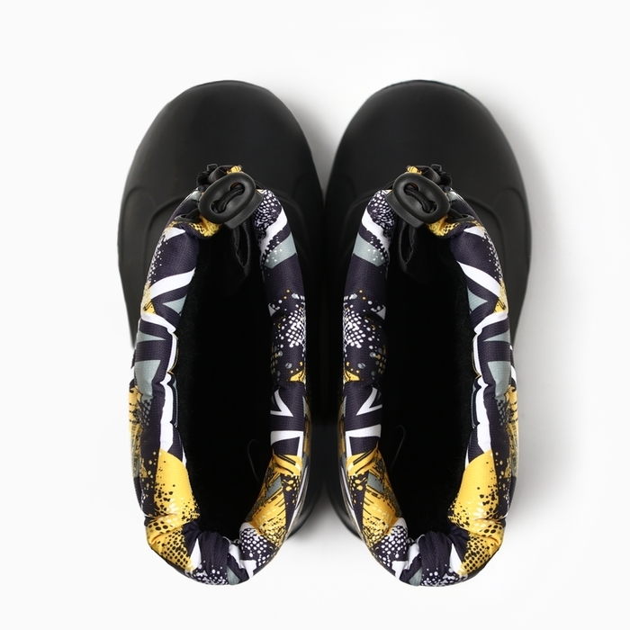 Сапоги детские, цвет черный/надставка МИКС, размер 29/30