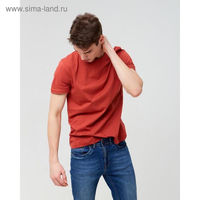 Футболка мужская KAFTAN E-ZONE, 46, кирпичный