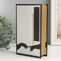 Сейф-книга дерево кожзам "Тянущиеся к друг другу руки" 21х13х5 см