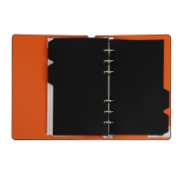 Ежедневник недатированный А5, 120 листов на кольцах FIRENZE, обложка искусственная кожа, блок 70г/м2, чёрный