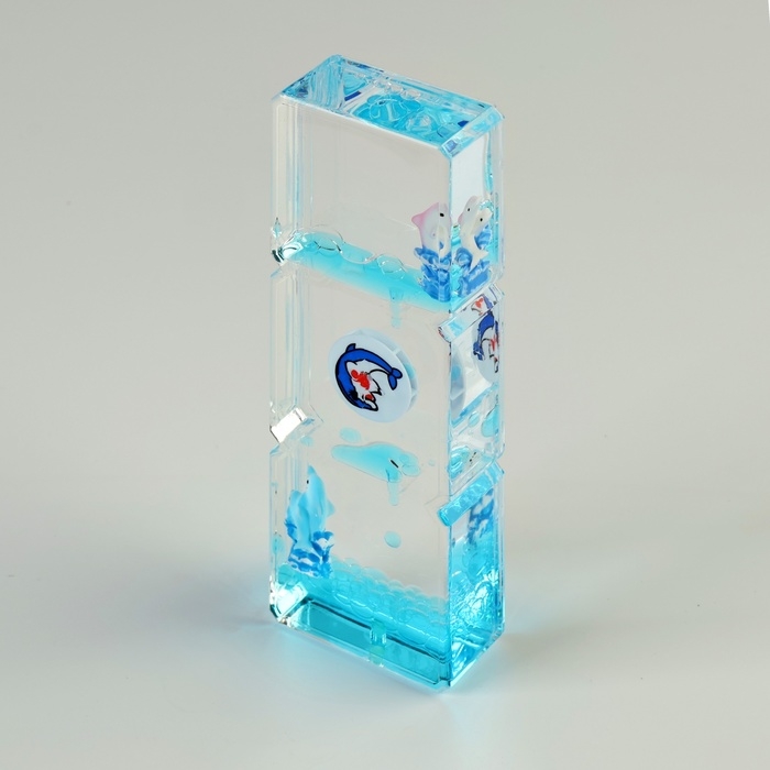 Гелевые часы, антистресс, 15 х 5.5 х 2.5 см, синие