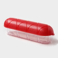 Контейнер для колбасы RICCO, 25,8&times;7&times;7 см, цвет красный