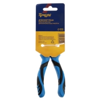 Длинногубцы ТУНДРА, сталь 45, никелированные, 2К рукоятки, 160 мм Длинногубцы ТУНДРА, сталь 45, никелированные, 2К рукоятки, 160 мм