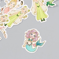 Наклейки для творчества "Малышки" тиснение серебро набор 48 шт 9х7х0,8 см