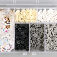 Бусины в шкатулке "Серые" нить 0,8 мм 5 м 12х8,4х2,2 см