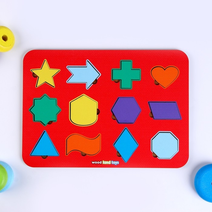 Рамка-вкладыш М. Монтессори «Геометрические фигуры 3» Рамка-вкладыш М. Монтессори «Геометрические фигуры 3»