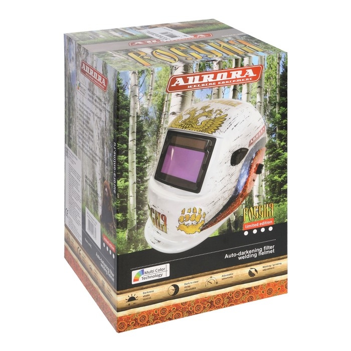 Маска сварщика Aurora А777c RUSSIAN STYLE, хамелеон, 99х45 мм, 9-13 DIN, TrueColor Маска сварщика Aurora А777c RUSSIAN STYLE, хамелеон, 99х45 мм, 9-13 DIN, TrueColor