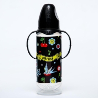 Бутылочка для кормления Baby Rock, классическое горло, от 0 мес, 250 мл., цилиндр, с ручками Бутылочка для кормления Baby Rock, классическое горло, от 0 мес, 250 мл., цилиндр, с ручками