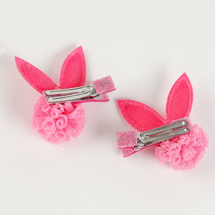 Заколки для волос 2шт, ушки зайки Заколки для волос 2шт, ушки зайки