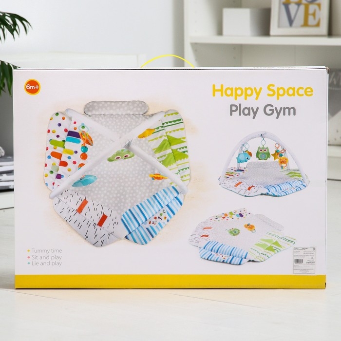 Развивающий коврик &laquo;Совушка&raquo;, подушечки, с дугами, 84х82х0,5