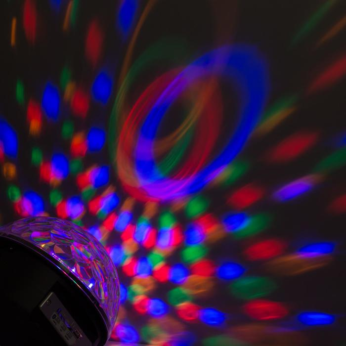 Световой прибор «Хрустальный шар» 17.5 см, динамик, свечение мульти, 220 В Световой прибор «Хрустальный шар» 17.5 см, динамик, свечение мульти, 220 В