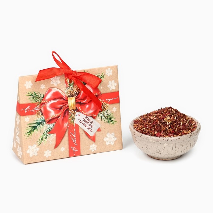 Новый год! Чай ягодно - травяной с малиной &laquo;Красный бант&raquo;, 50 г