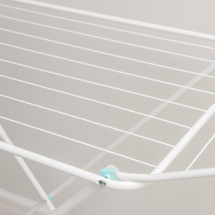 Сушилка для белья напольная складная, рабочая длина 20 м, цвет белый Сушилка для белья напольная складная, рабочая длина 20 м, цвет белый