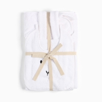 Набор Крошка Я (полотенце-уголок, рукавица, нагрудник), белый, 100% хл, 360 гр/м2 Набор Крошка Я (полотенце-уголок, рукавица, нагрудник), белый, 100% хл, 360 гр/м2