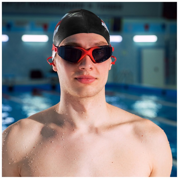 Очки для плавания ONLYTOP, беруши, цвета МИКС