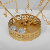 Подставка для украшений с местом для хранения &laquo;Сердце&raquo;, 20&times;23&times;9,5 см, цвет золото