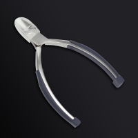 Кусачки педикюрные &laquo;Premium&raquo;, скрытая пружина, прорезиненные ручки, 12,3 см, длина лезвия - 13 мм, цвет серебристый/серый