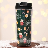 Новый год. Термостакан новогодний пластиковый &laquo;Время чудес&raquo;, 350 мл