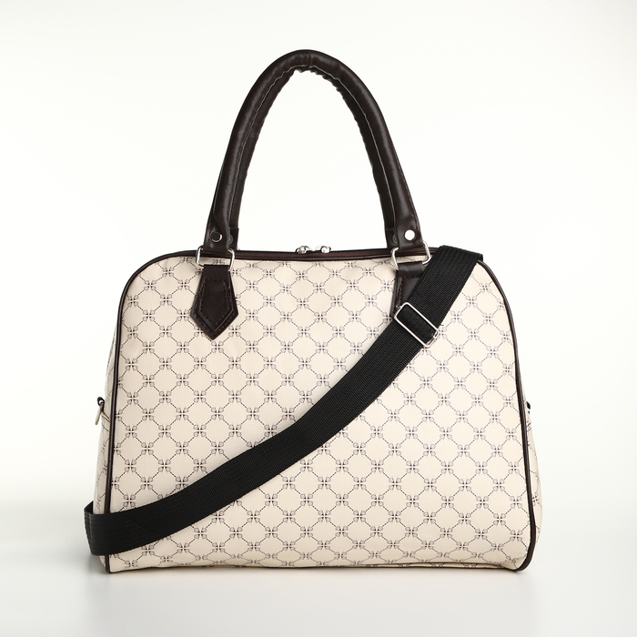 Сумка дорожная на молнии, цвет бежевый Сумка дорожная на молнии, цвет бежевый