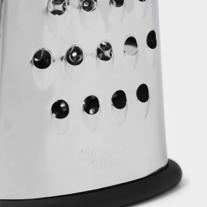 Тёрка овальная Доляна &laquo;Профи&raquo;, 15,5&times;8&times;4 см, прорезиненная, цвет ручки тёмно-серый