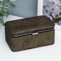 Шкатулка кожзам для украшений "Мелкие квадратики. Шоколад" 6х7х12 см Шкатулка кожзам для украшений "Мелкие квадратики. Шоколад" 6х7х12 см