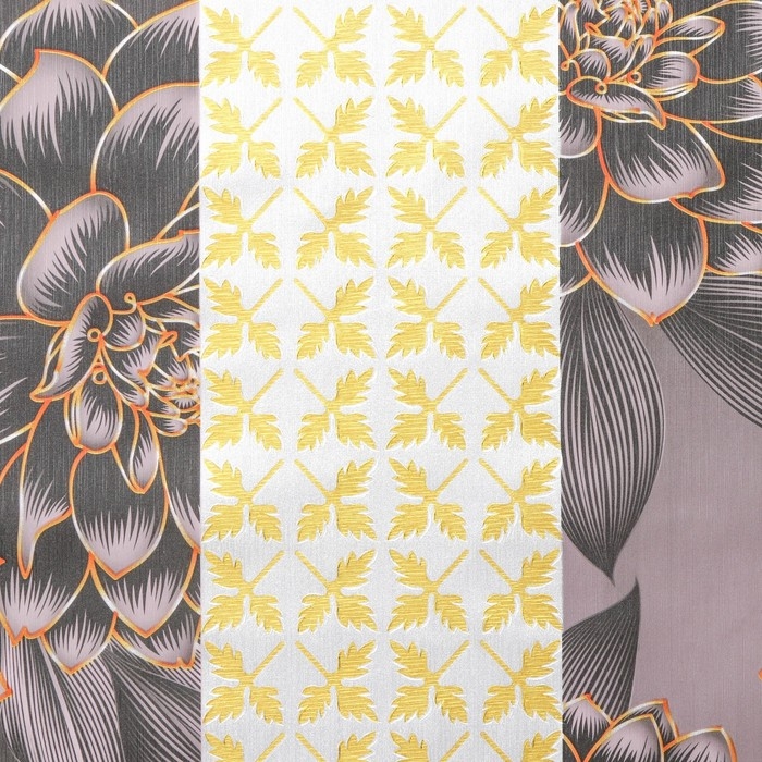 Клеёнка на стол &laquo;В саду&raquo;, на тканевой основе, рулон 20 метров, ширина 137 см, цвет бордовый