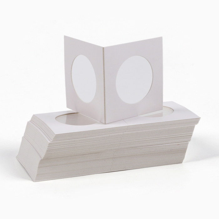 Набор холдеров для монет под скрепку, d - 3 см, 50 шт Набор холдеров для монет под скрепку, d - 3 см, 50 шт