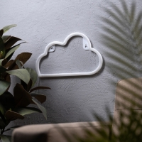 Неоновая вывеска &laquo;Облако&raquo; 30 x 19 см, батарейки AAx3 (нет в комплекте) + USB, свечение синее