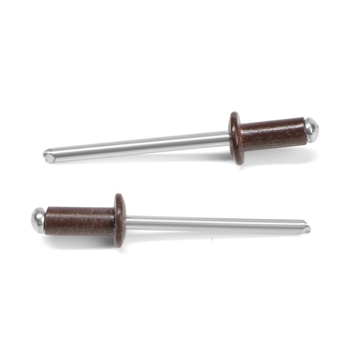 Заклёпки ТУНДРА krep, вытяжные, алюминий-сталь, 4х10 мм, темно-коричневые, 50 шт Заклёпки ТУНДРА krep, вытяжные, алюминий-сталь, 4х10 мм, темно-коричневые, 50 шт